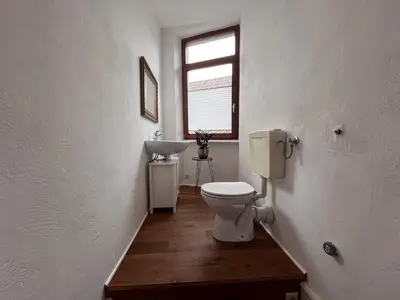 Ein Badezimmer in der Unterkunft Ferienwohnung Unterm Schloß
