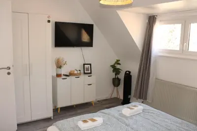 Ein Bett oder Betten in einem Zimmer der Unterkunft Wohlfühl & Schickes Apartment