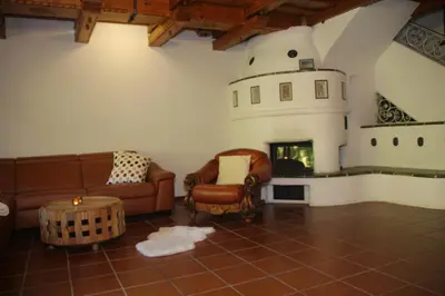 Ein Sitzbereich in der Unterkunft Landhaus ideal 1
