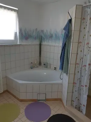Ein Badezimmer in der Unterkunft Ferienwohnung Antjes Odenwaldzauber
