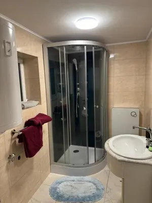 Ein Badezimmer in der Unterkunft Kuscheliges Einfamilienhaus