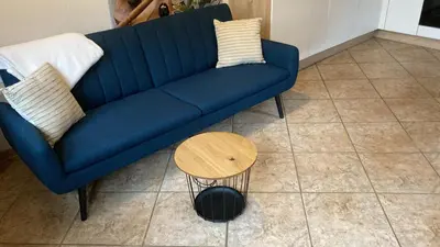 Ein Sitzbereich in der Unterkunft Ferienwohnung am Schloss