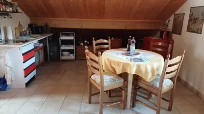 Küche/Küchenzeile in der Unterkunft 1-Zimmer-Studio am Waldrand