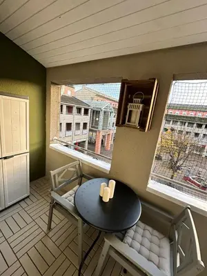 Ein Balkon oder eine Terrasse in der Unterkunft Waldstadt Urban nähe KIT