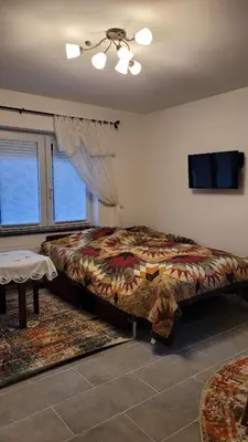 Ein Bett oder Betten in einem Zimmer der Unterkunft Zum Pfalzwanderer