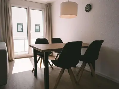 Ein Sitzbereich in der Unterkunft Ferienwohnung Weissach