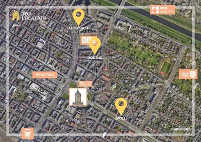 Grundriss der Unterkunft namastay! Stilvoll Wohnen im Herzen von Mannheim