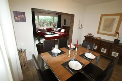 Ein Sitzbereich in der Unterkunft Ferienhaus Landhaus Klein