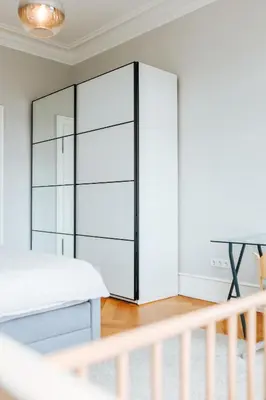 Ein Bett oder Betten in einem Zimmer der Unterkunft namastay! Stilvoll Wohnen in Bestlage Mannheims - 3BR