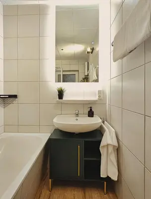 Ein Badezimmer in der Unterkunft Modern & Comfortable Business Apartment Stuttgart - WLAN, 4K TV, Küche, Waschmaschine, Balkon