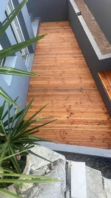 Ein Balkon oder eine Terrasse in der Unterkunft Chic und gemütlich