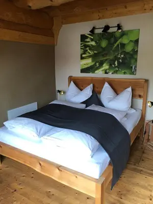 Ein Bett oder Betten in einem Zimmer der Unterkunft Seyberth´s Chalet