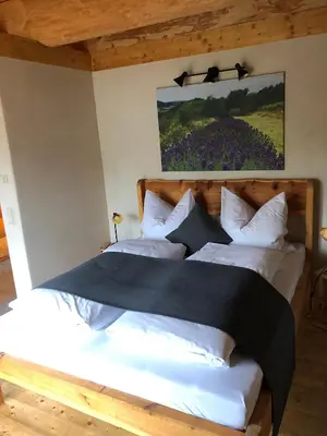 Ein Bett oder Betten in einem Zimmer der Unterkunft Seyberth´s Chalet