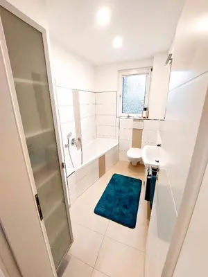 Ein Badezimmer in der Unterkunft Haus am See
