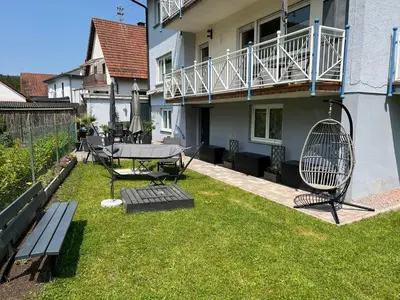 Ein Garten an der Unterkunft Ferienwohnung Schubert owwe