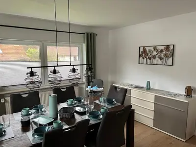 Küche/Küchenzeile in der Unterkunft Ferienwohnung Schubert owwe