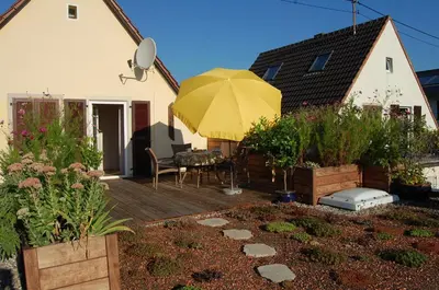 Ein Garten an der Unterkunft Terrassenwohnung