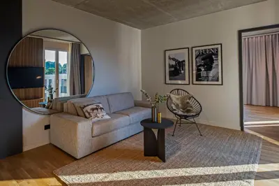 Ein Sitzbereich in der Unterkunft B5 Apartments