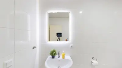Ein Badezimmer in der Unterkunft Garten Gästehaus