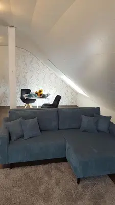 Ein Sitzbereich in der Unterkunft Ferienhaus Fee