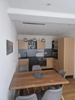 Küche/Küchenzeile in der Unterkunft Ferienwohnung im Weingut Krämerhof