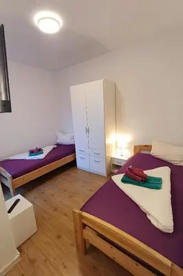 Ein Bett oder Betten in einem Zimmer der Unterkunft Apartments/Wohnungen direkt in Aschaffenburg