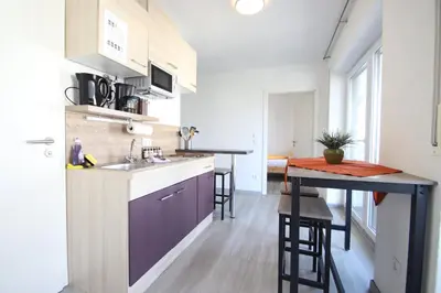 Küche/Küchenzeile in der Unterkunft Apartments/Wohnungen direkt in Aschaffenburg