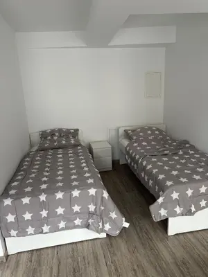 Ein Bett oder Betten in einem Zimmer der Unterkunft Neckar-Apart