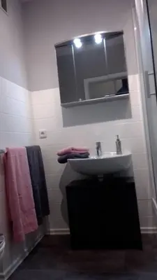 Ein Badezimmer in der Unterkunft Ankommen und Wohlfühlen
