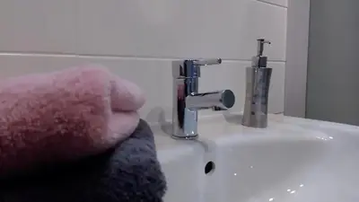 Ein Badezimmer in der Unterkunft Ankommen und Wohlfühlen