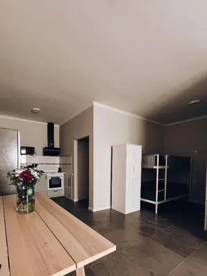Küche/Küchenzeile in der Unterkunft Ferienwohnung, Monteur-Appartment R22