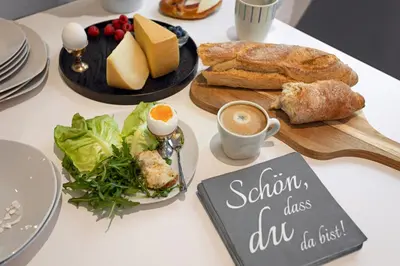 Essen in der Ferienwohnung oder in der Nähe