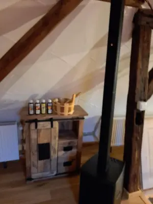 Grundriss der Unterkunft Gästehaus Merlin mit Saunabereich