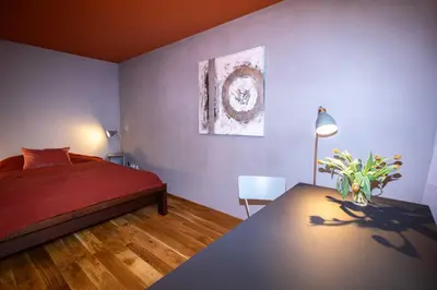 Ein Bett oder Betten in einem Zimmer der Unterkunft 3-Zi-Wohlfühl-Oase „Down2Earth“