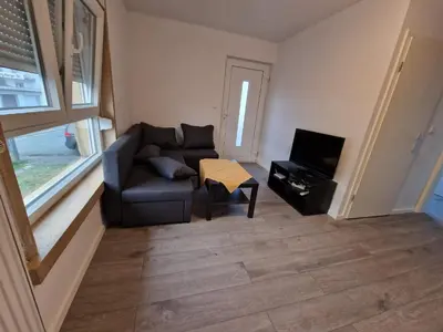Ein Sitzbereich in der Unterkunft Ferienwohnung - klein aber fein