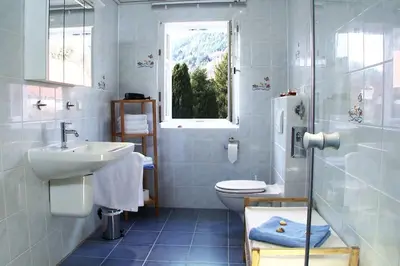 Ein Badezimmer in der Unterkunft Ferienwohnung Alte Hütte