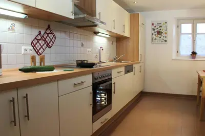 Küche/Küchenzeile in der Unterkunft Ferienwohnung Alte Hütte