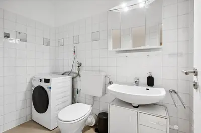 Ein Badezimmer in der Unterkunft OH05 Apartment in Flughafennähe!