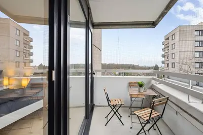 Ein Balkon oder eine Terrasse in der Unterkunft OH05 Apartment in Flughafennähe!