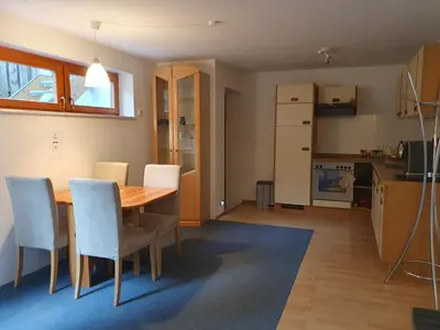 Küche/Küchenzeile in der Unterkunft Ferienwohnung Tammer Allee