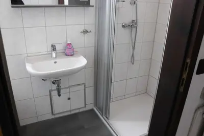 Ein Badezimmer in der Unterkunft Ferienhaus Robinson Romantikpfad 161