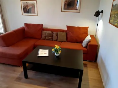 Ein Sitzbereich in der Unterkunft Ferienhaus Robinson Romantikpfad 162