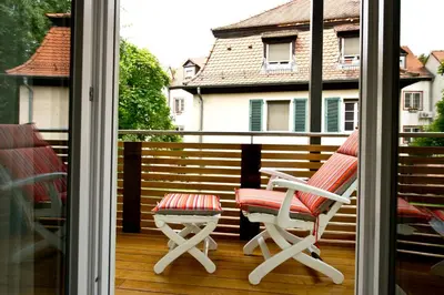 Ein Balkon oder eine Terrasse in der Unterkunft Heidelberg ROOMS
