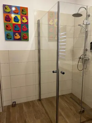 Ein Badezimmer in der Unterkunft Landgasthof Waldeck