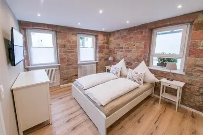 Ein Bett oder Betten in einem Zimmer der Unterkunft Brombeerhaisel