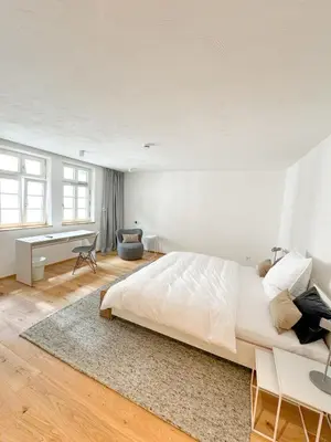 Ein Bett oder Betten in einem Zimmer der Unterkunft Gasthaus Faust