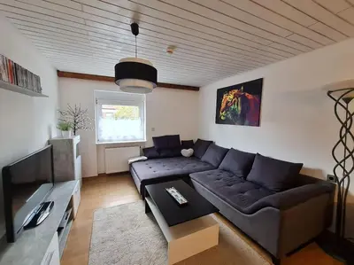 Ein Sitzbereich in der Unterkunft 4-Zimmer Wohnung in Mannheim