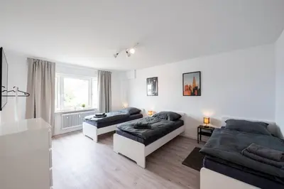 Ein Sitzbereich in der Unterkunft HA01 Großes Apartment am Hafen!
