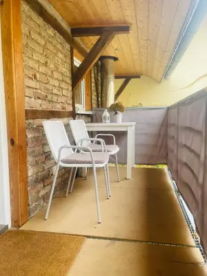 Ein Balkon oder eine Terrasse in der Unterkunft Monteurwohnung Ferienwohnung