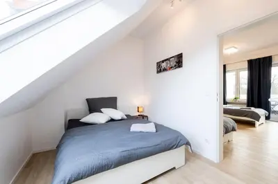 Ein Bett oder Betten in einem Zimmer der Unterkunft SU02 Work & Stay in Groß-Gerau!